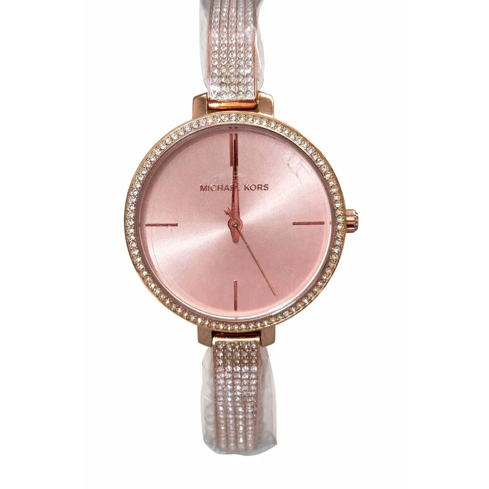 Michael Kors Jaryn Women's Rose Gold-Tone Crystal Watch MK3785 36mm